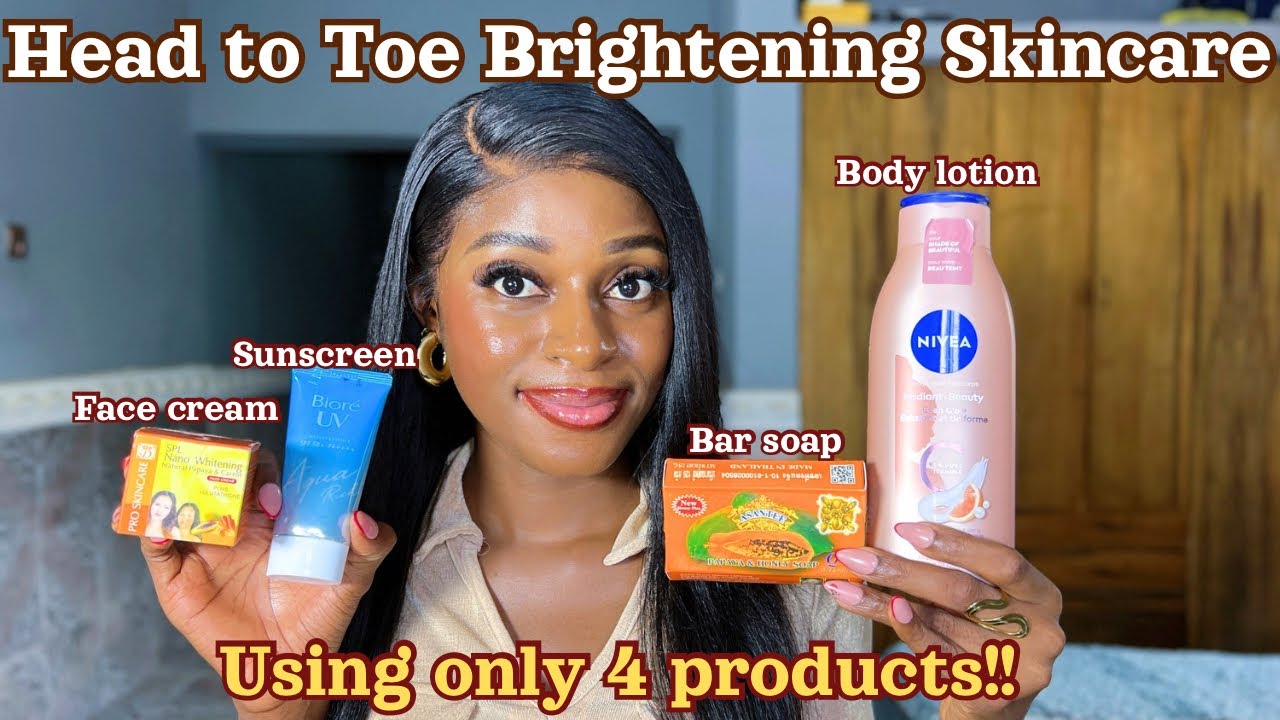 Fast brightening skincare routine using only 4 affordable products✨✅Skincare routine for beginners💯
