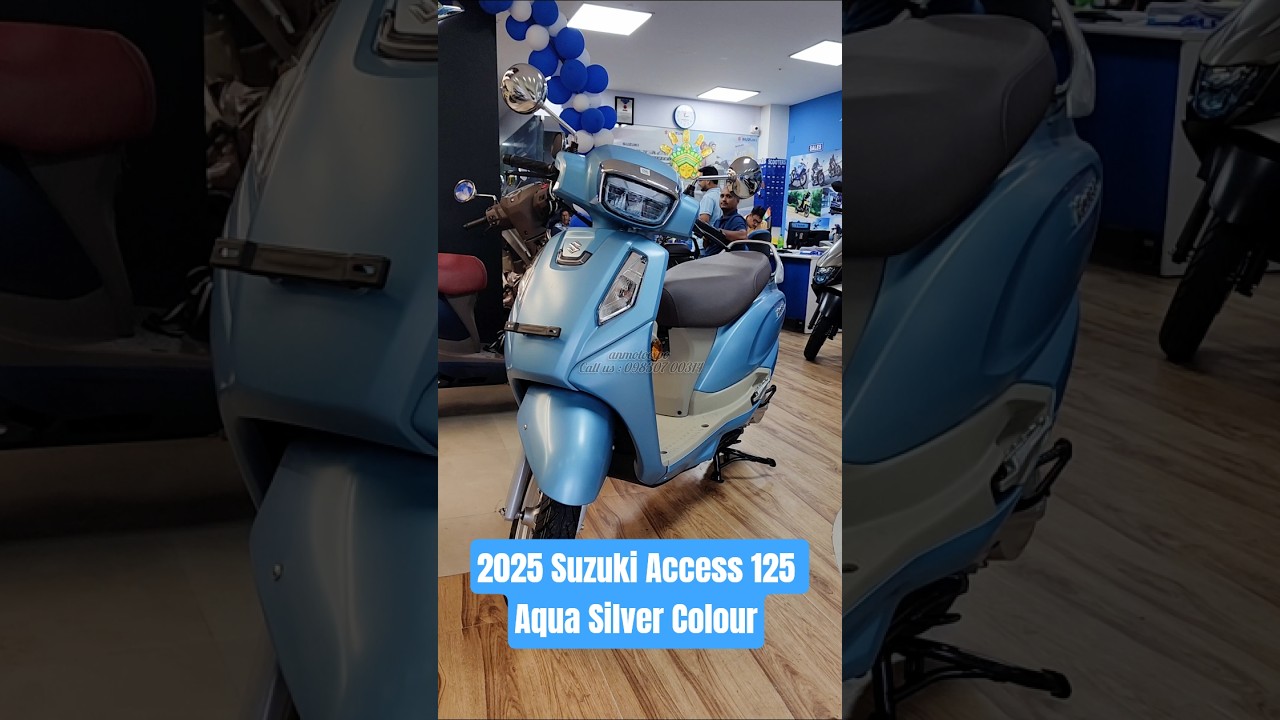 2025 New Suzuki Access 125 Aqua Silver Colour | #anmotoexpo #shorts #cinematic