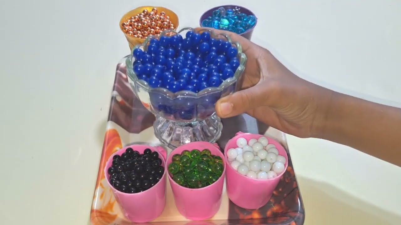 Oddly Satisfying Beads & Marble Revars💫#asmr #satisfying #usa #beads #marblesrace #marbleruntoys 