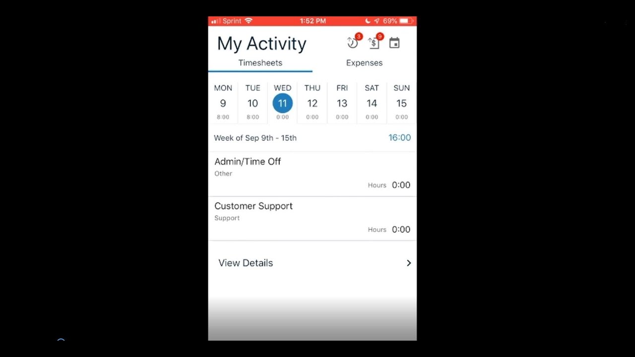 Journyx Mobile Time Tracking App