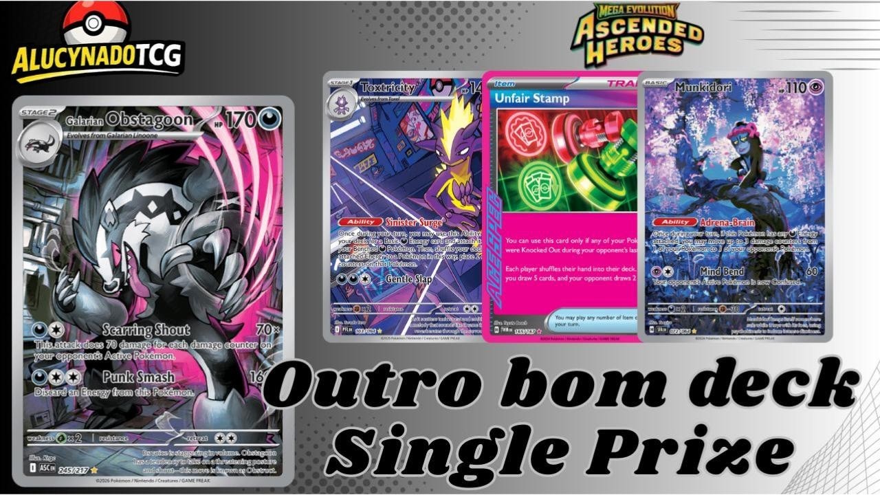 Pokemon TCG Live | Gameplay - Obstagoon novo bom deck single prize
