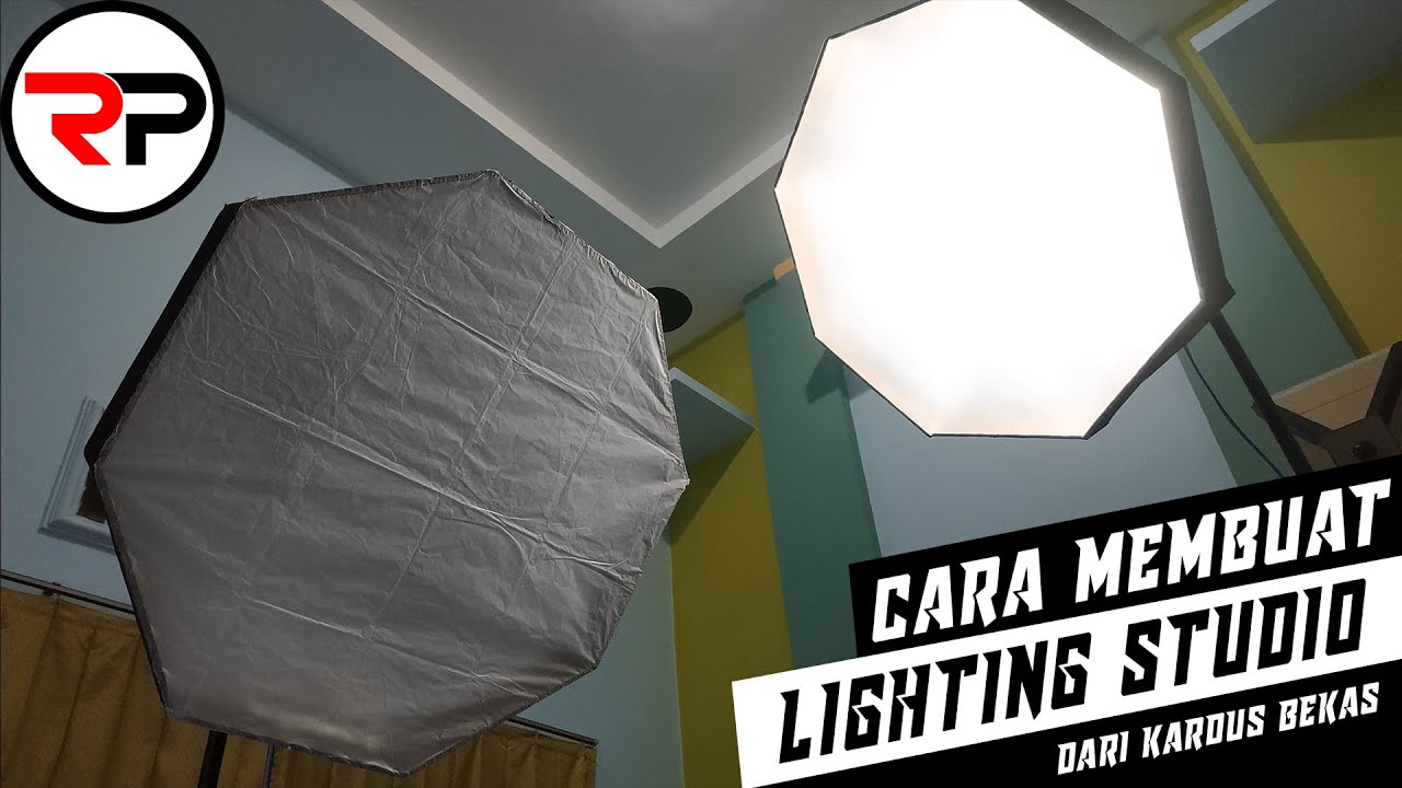 CARA MEMBUAT LIGHTING LED SEPERTI DI STUDIO DARI KARDUS BEKAS | DIY LIGHTING | LIGHTING STUDIO