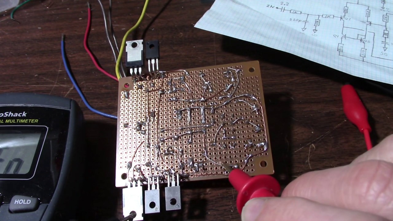 Discrete audio amplifier project PT13 FIRST POWER UP and diagnostics