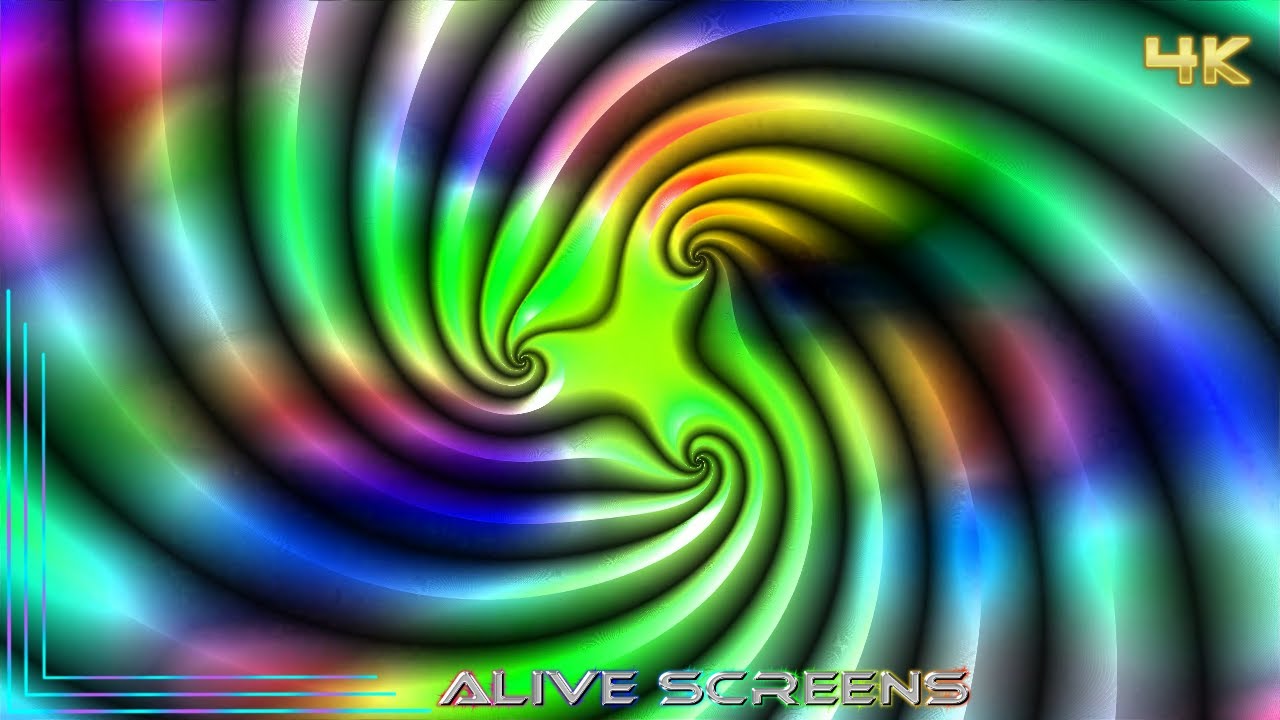 Twirl Rainbow VJ Loop Background 4K UHD Party Visual