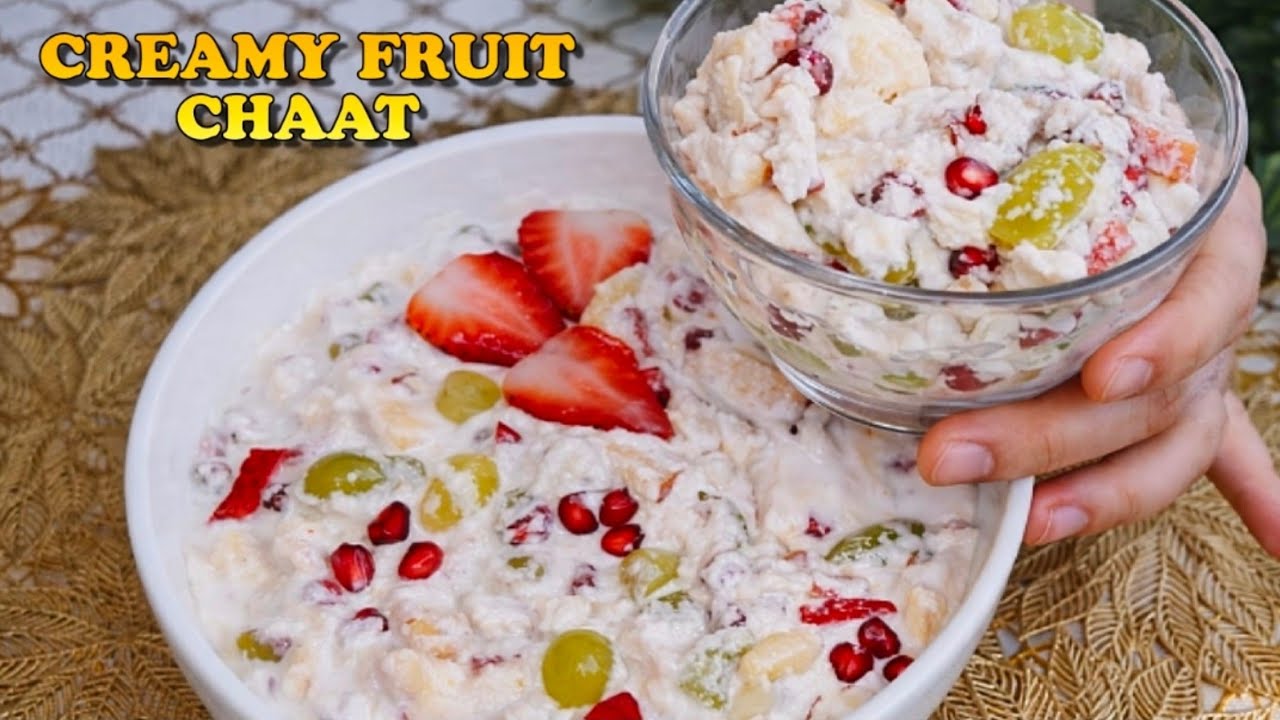 Creamy Fruit Chaat | Ramadan Special Fruit Chaat | Creamy Fruit Salad | Iftar Special Creamy Chaat |