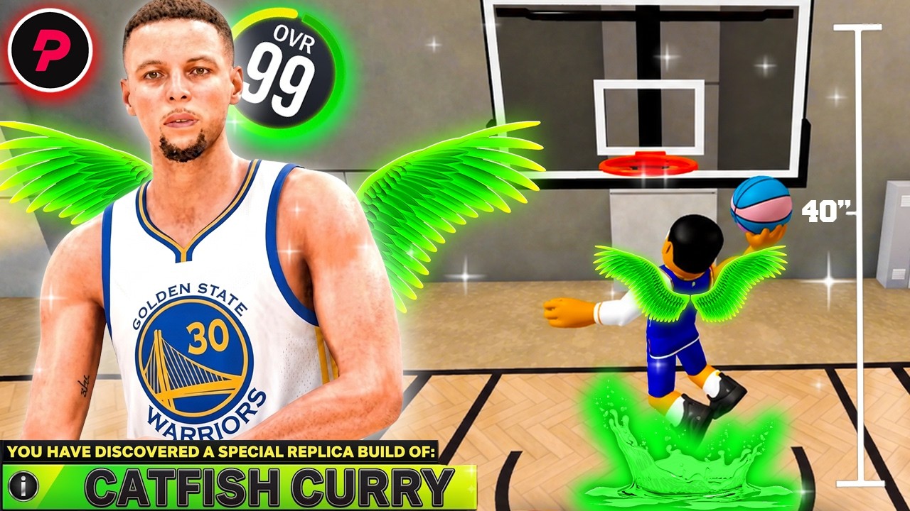 I Made A Catfish Steph Curry Build But With A 40 INCH Vertical in PRACTICAL BASKETBALL!