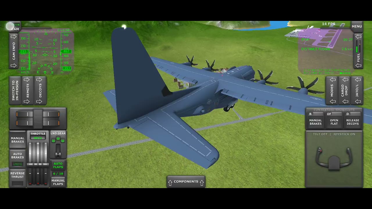 I found A-130( turbo prop flight simulator)