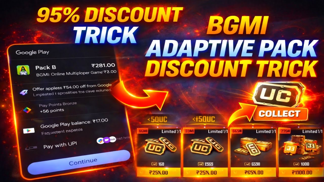 😍ADAPTIVE PACK DISCOUNT EVENT TRICK IN BGMI | GET 300% BONUS UC IN BGMI | 160 UC IN HUGE DISCOUNT🔥