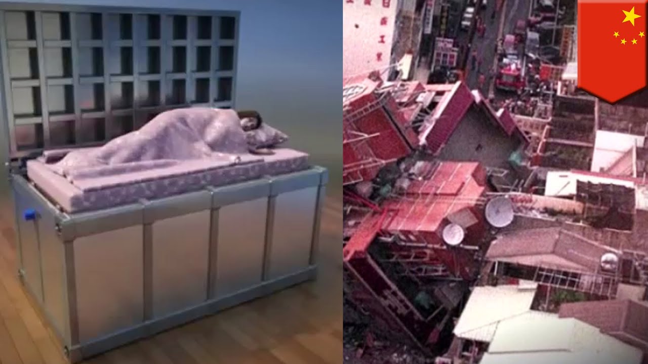 Earthquake proof bed latest invention to come out of China, may save lives - TomoNews