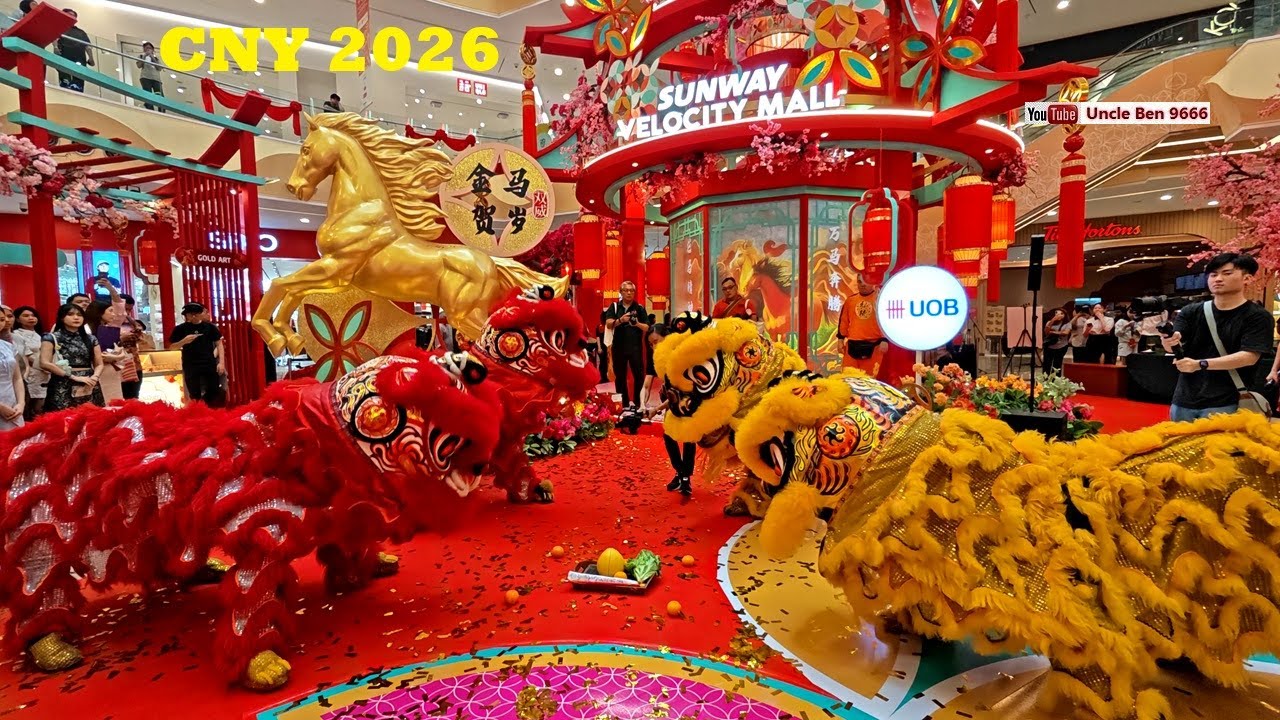 2026 CNY Officially Launched Traditional Lion Dance Performance @ Sunway Velocity Mall 