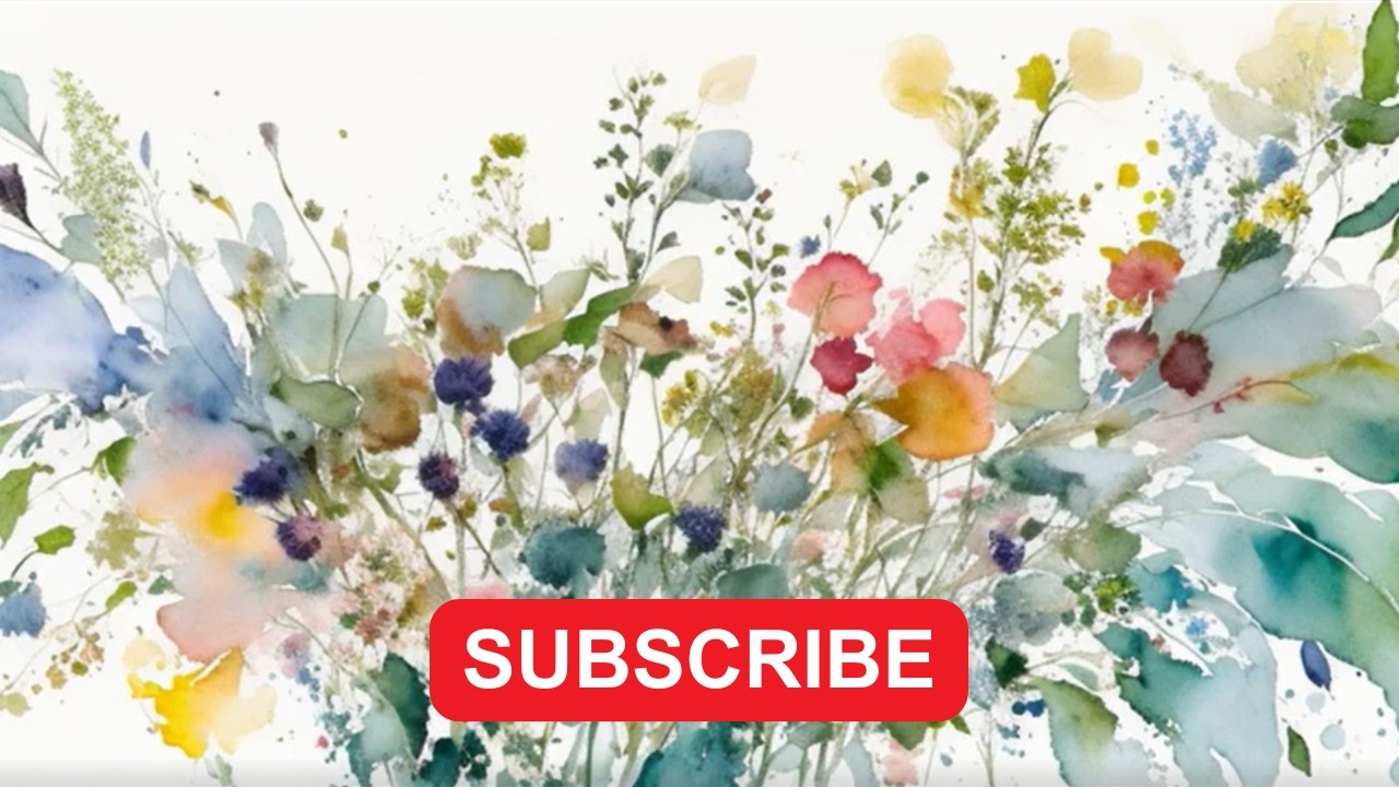 Floral Watercolour TV Screensaver – TV Wallpaper – 1 Hour – No Music, No Sound