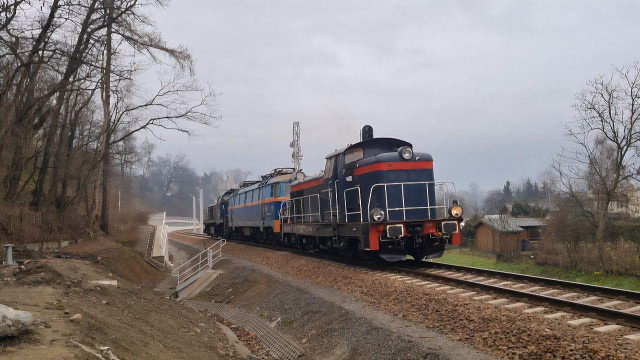 SM42-2039+ET22-5151+ST48-046 w drodze na próby obciążeniowe na na LK104