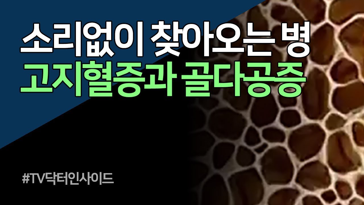 미리 관리하지 않으면 치명적인 병, 고지혈증과 골다공증 [TV 닥터 인사이드]
