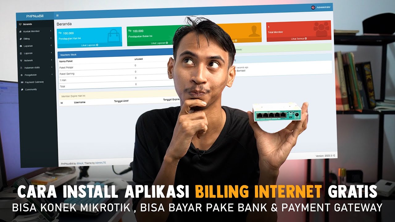 Aplikasi Gratis Untuk Management Pembayaran Internet dengan PHPNUXBILL