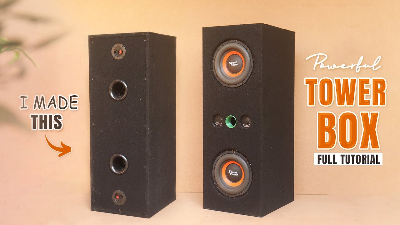 How to Make a High Bass Powerful Tower Speaker Box at Home | DIY Speaker Build