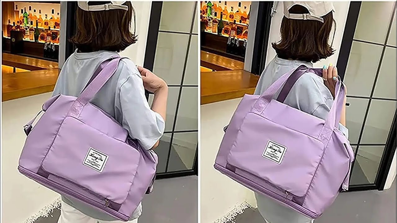 Travel Duffle Bag, Expandable Folding Travel Bag for Women