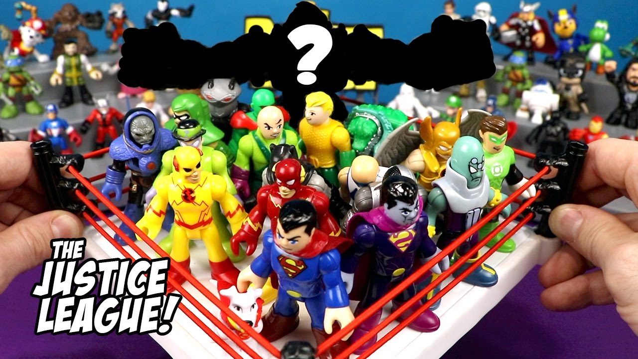 Justice League Toys 20 Man Battle Royal with DC Imaginext Batman Toys // RUMBLE LEAGUE