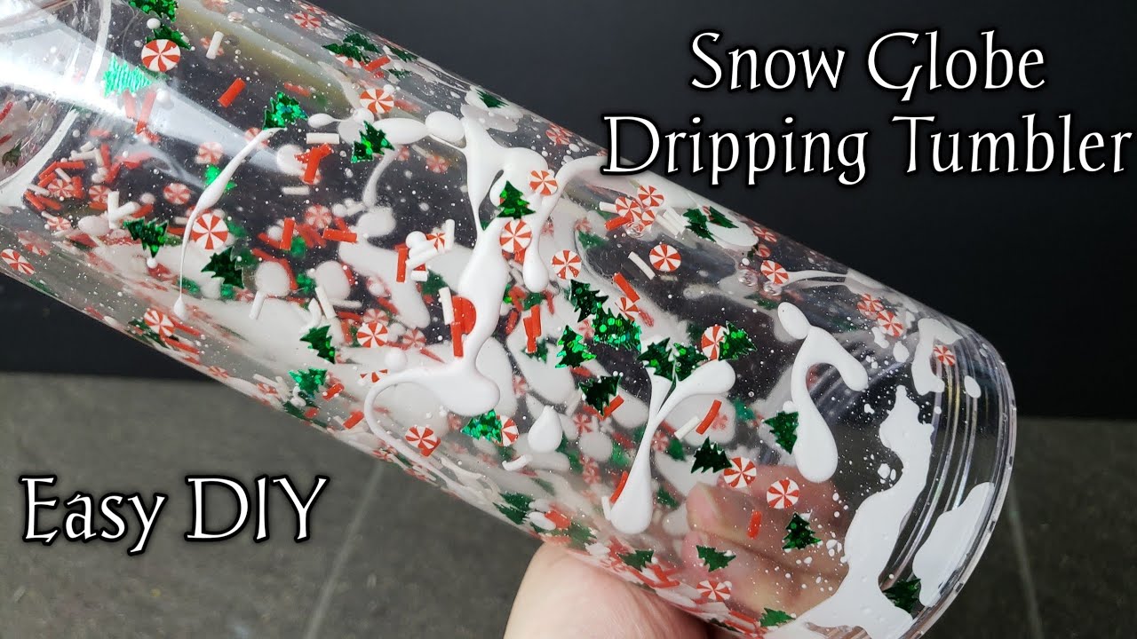 Make Your own snow dripping Christmas lava lamp snow globe tumbler!