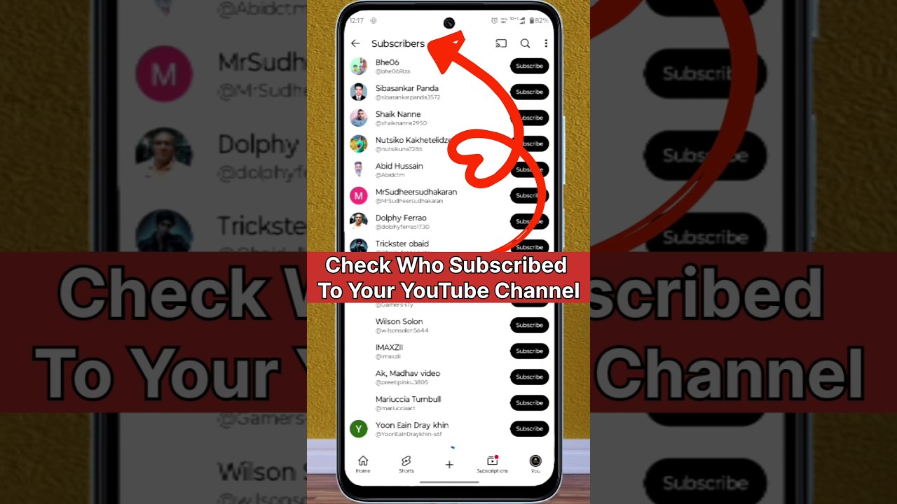 How To See Your All Subscribers In A Second! #youtubeshorts #shorts