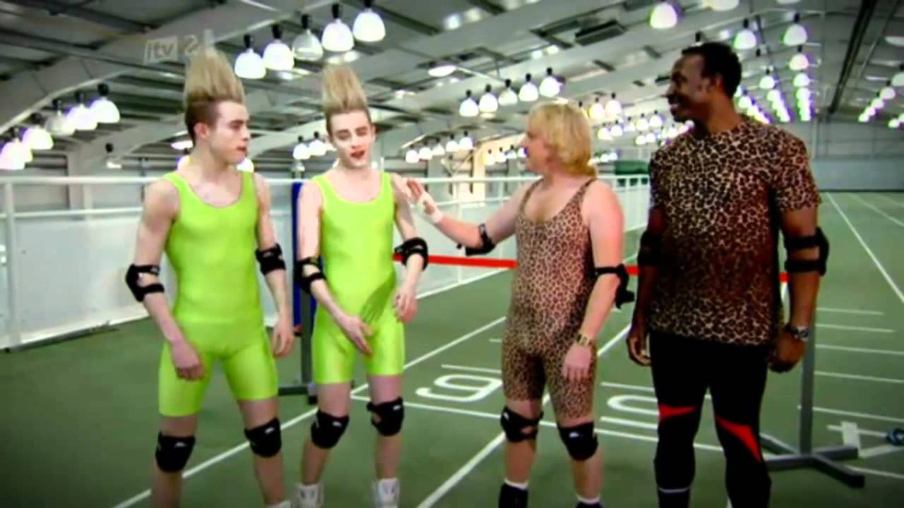 Jedward Back To Back Racing Challenge Celebrity Juice 22.03.12