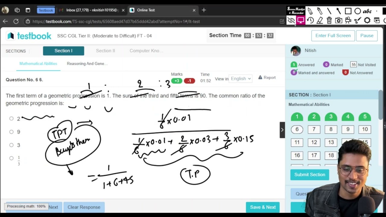 CGL TIER 2 Moderte - difficult Testbook mock 04 Live solution  