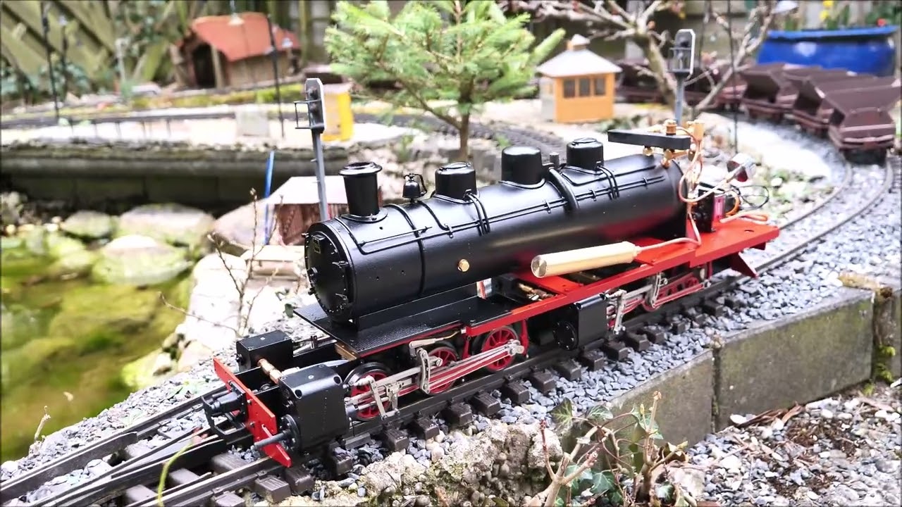 Die erste Fahrt der SEG Mallet von Herrmann Echtdampf   Livesteam   Gartenbahn   gardenrailway