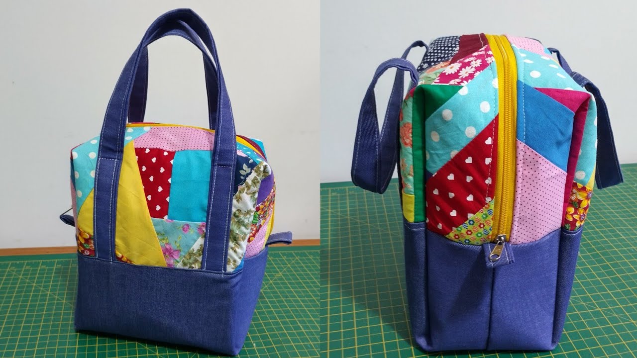 Bolsa  Box,com aproveitamento de #retalhos ❤️ #passoapasso