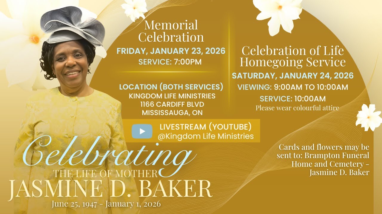 Memorial Celebration for Mother Jasmine Baker | January 23, 2026