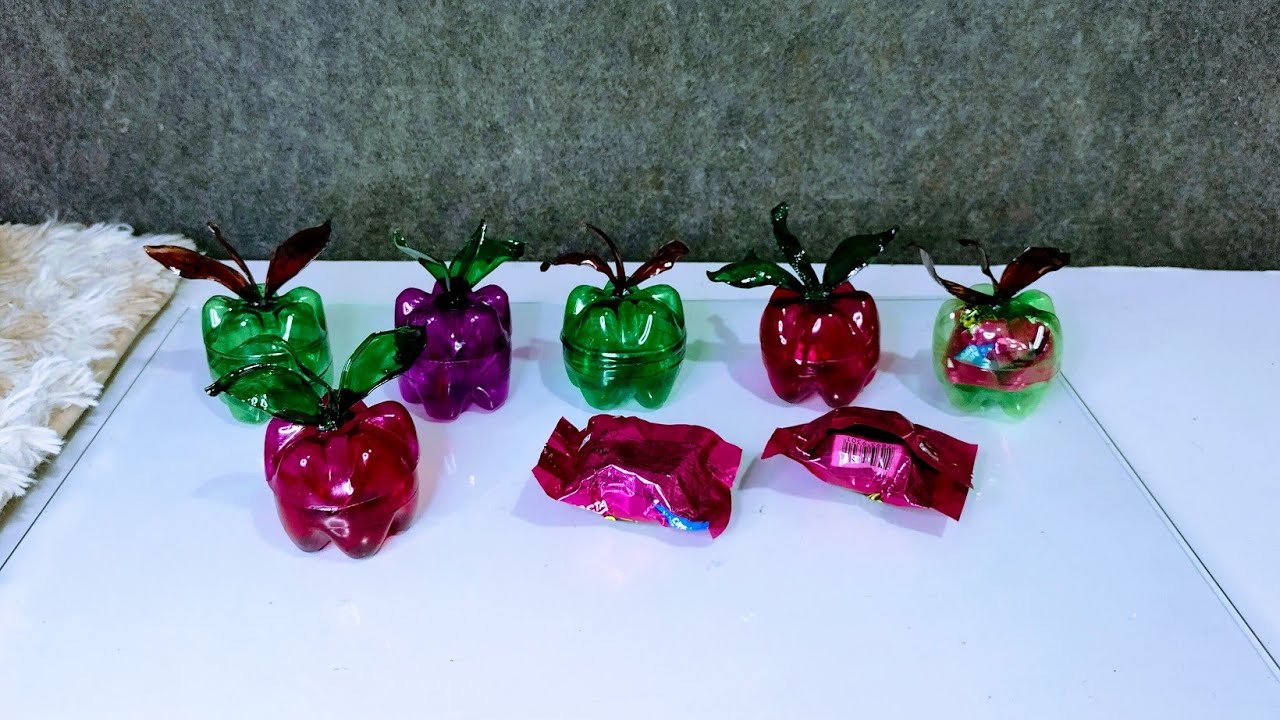 MAÇÃS 🍎🍏 com garrafa PET !