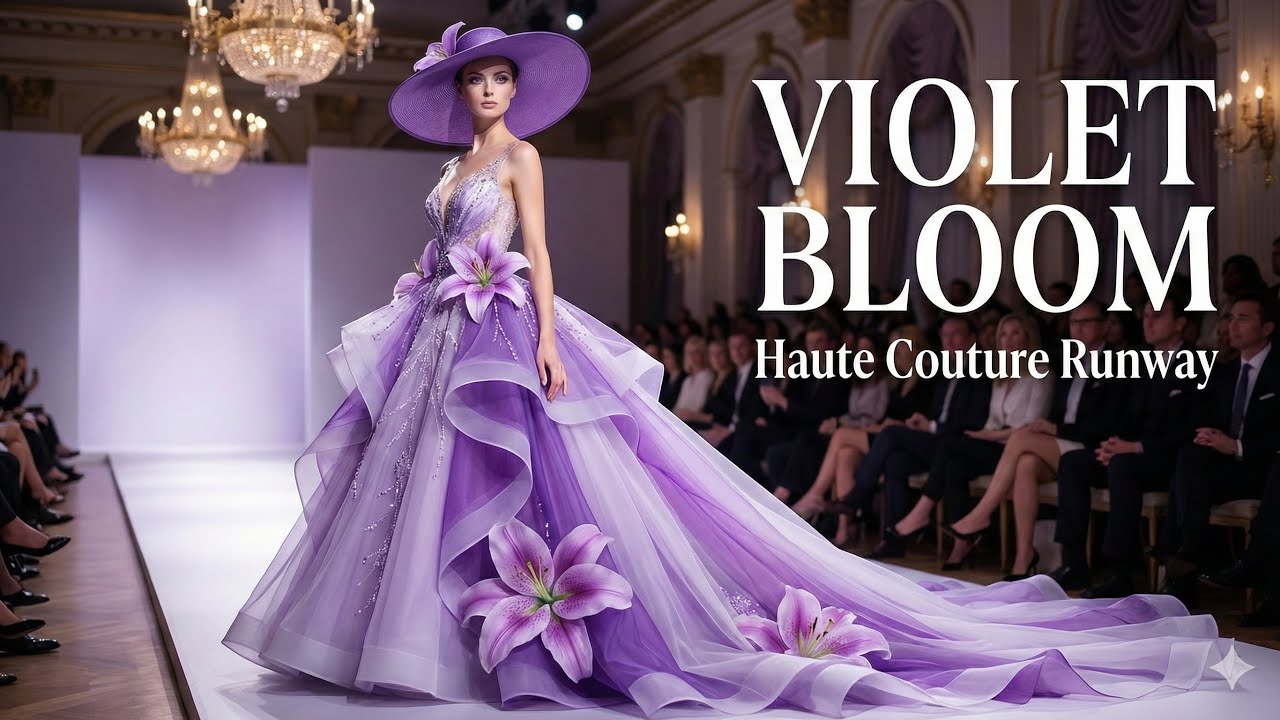 VIOLET BLOOM COUTURE | International Haute Couture Runway | Dreamy Floral Gowns