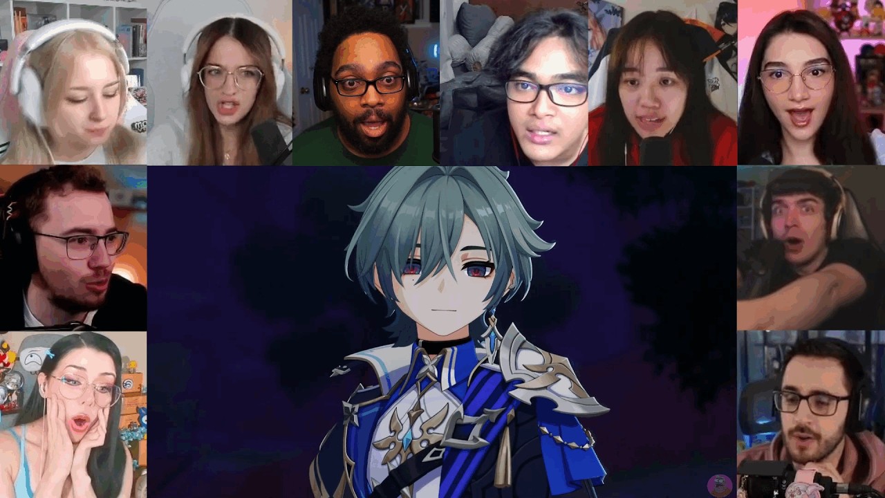 Подборка реакций на Genshin Impact | Версия &laquo;Луна V&raquo; Трейлер &laquo;Домой, тот, кто поймал ветер&raquo;