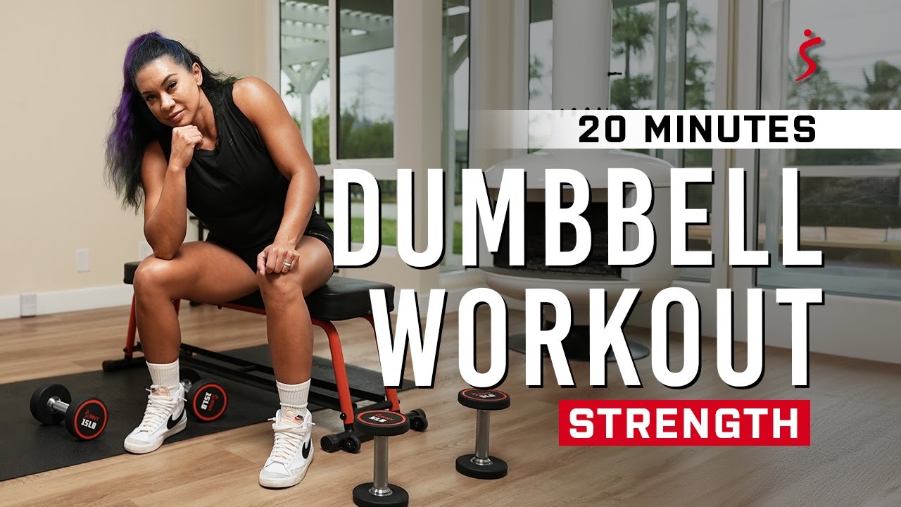 20-Minute Dumbbell STRENGTH Workout with a Bench