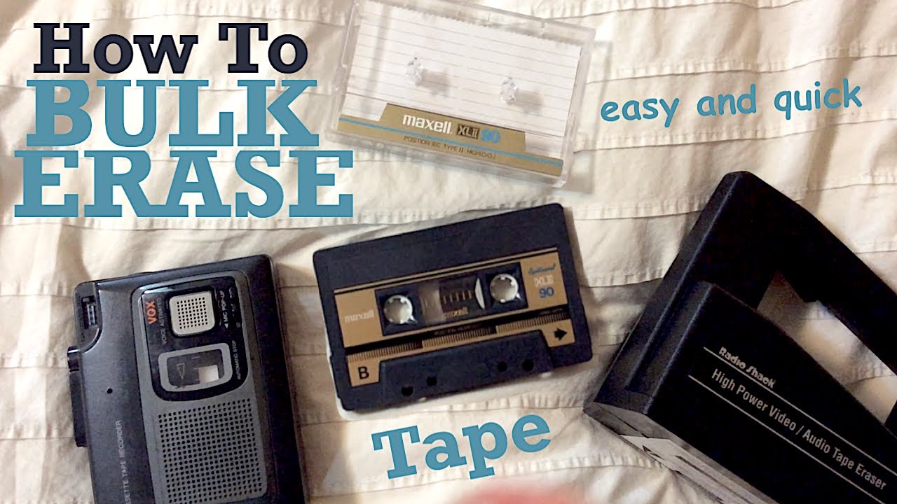 How to Bulk Erase Cassettes | Radio Shack Video/Audio Tape Eraser 44-233A