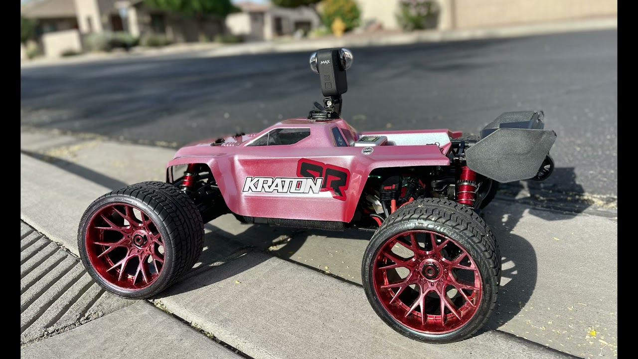 ARRMA KRATON 6S V5 CONVERTED TO 8S CASTLE 1717 1650KV MMX8S. NEW BODY.