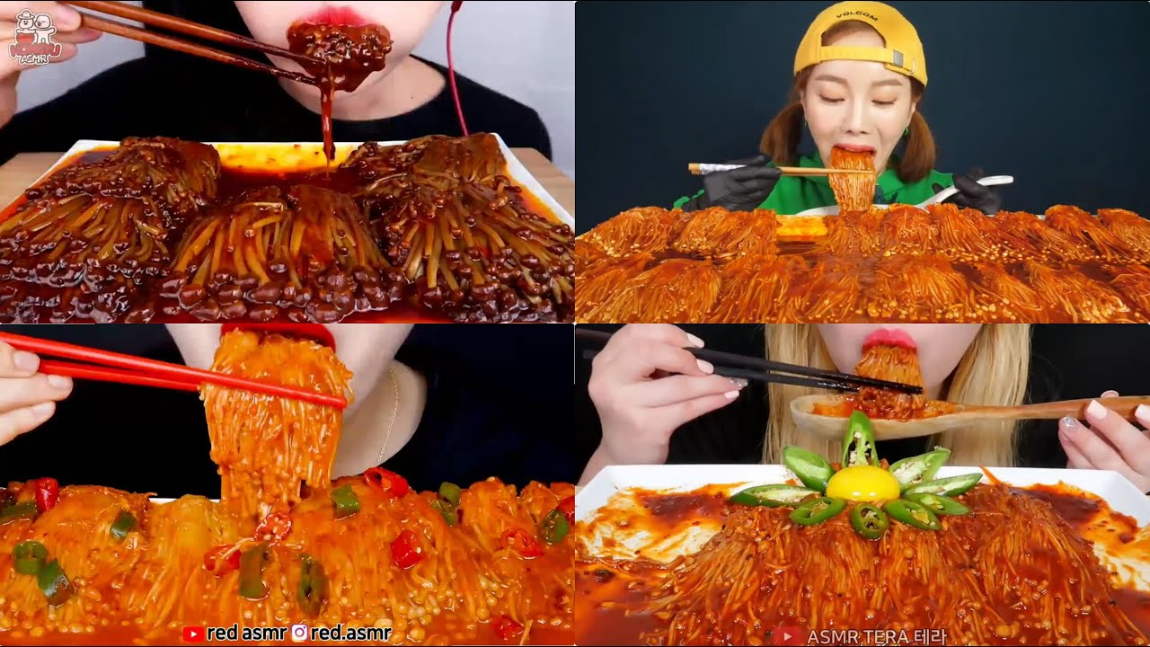 ENOKI MUSHROOM MUKBANG COMPILATION
