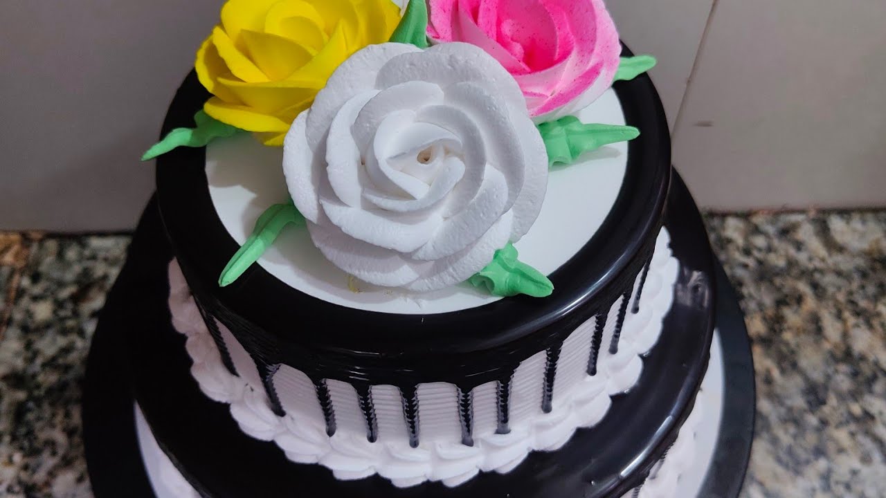 Birthday cake decoration ideas 🎉🎉🎉 cake #cake #birtdaycelebration #howtomakecakecreamathome 
