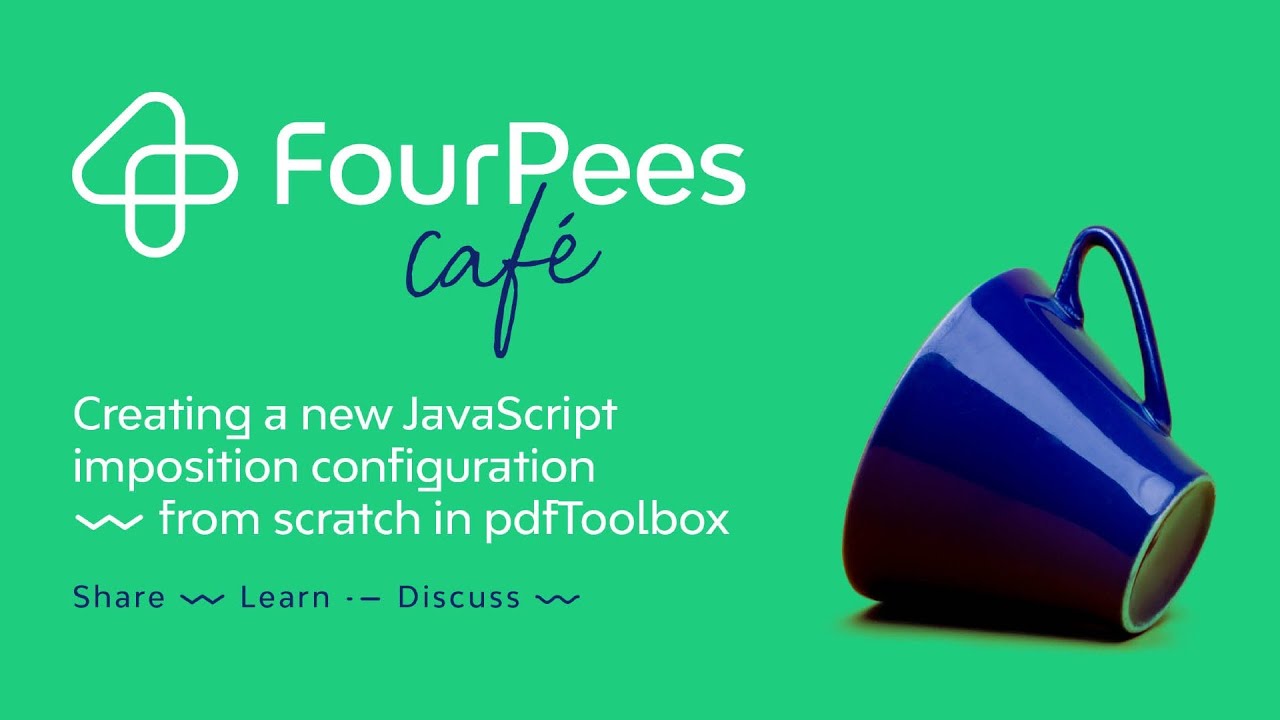 Four Pees Café - Creating a new JavaScript imposition config from scratch in pdfToolbox 13