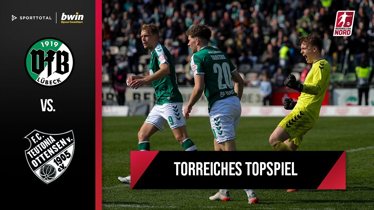 Harter Kampf - Fünf Tore im Spitzenspiel | VfB Lübeck - FC Teutonia Ottensen | Regionalliga Nord