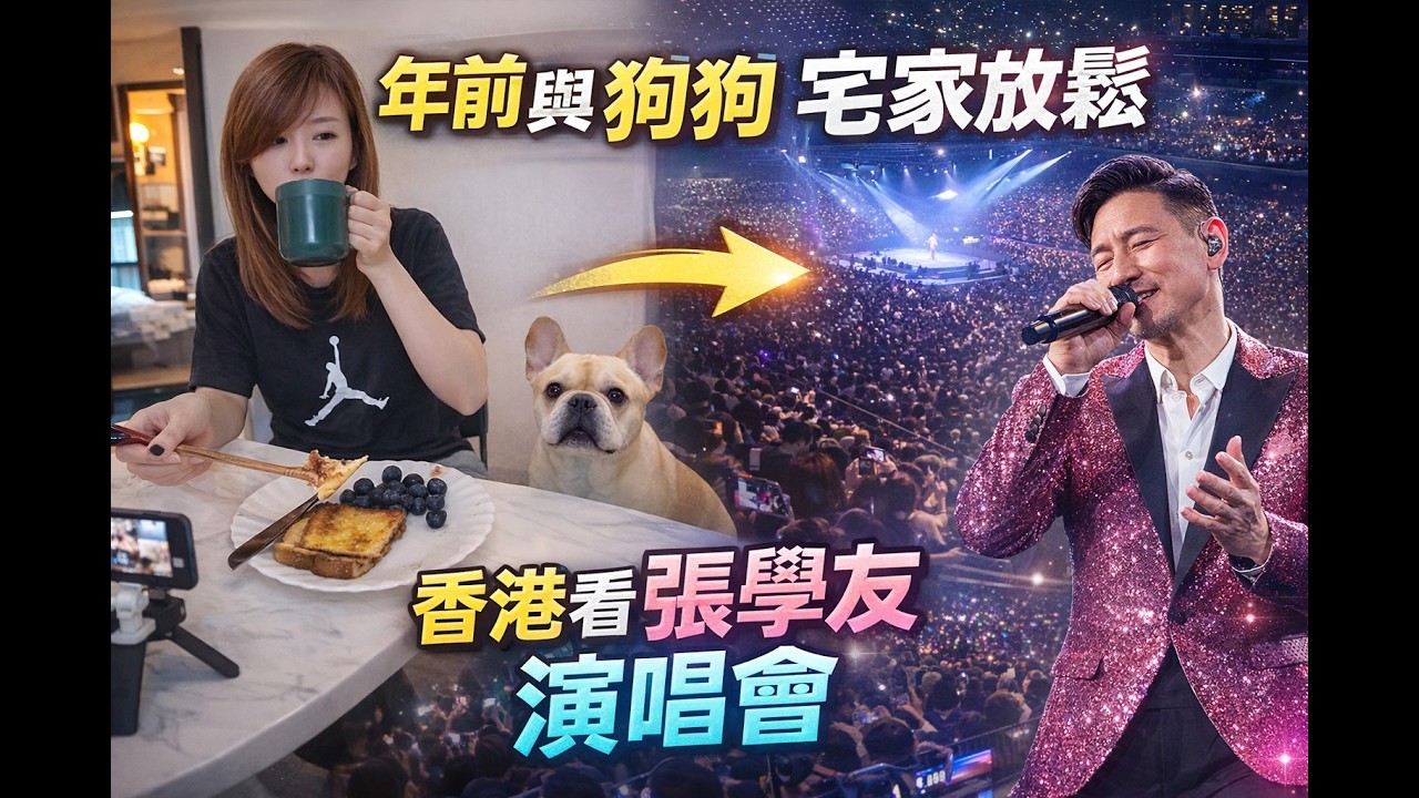 一人一狗宅家日常8 // 年前與狗狗的宅家//臨時出差安排香港演唱會#寵物 #法鬥 #領養不棄養 #高雄 #寵物日常#演唱會 #張學友 #香港
