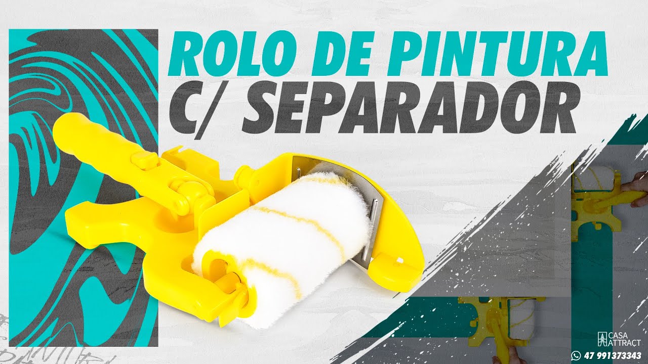 Rolo de Pintura com Separador p/ Cantos - Suporte Angulável