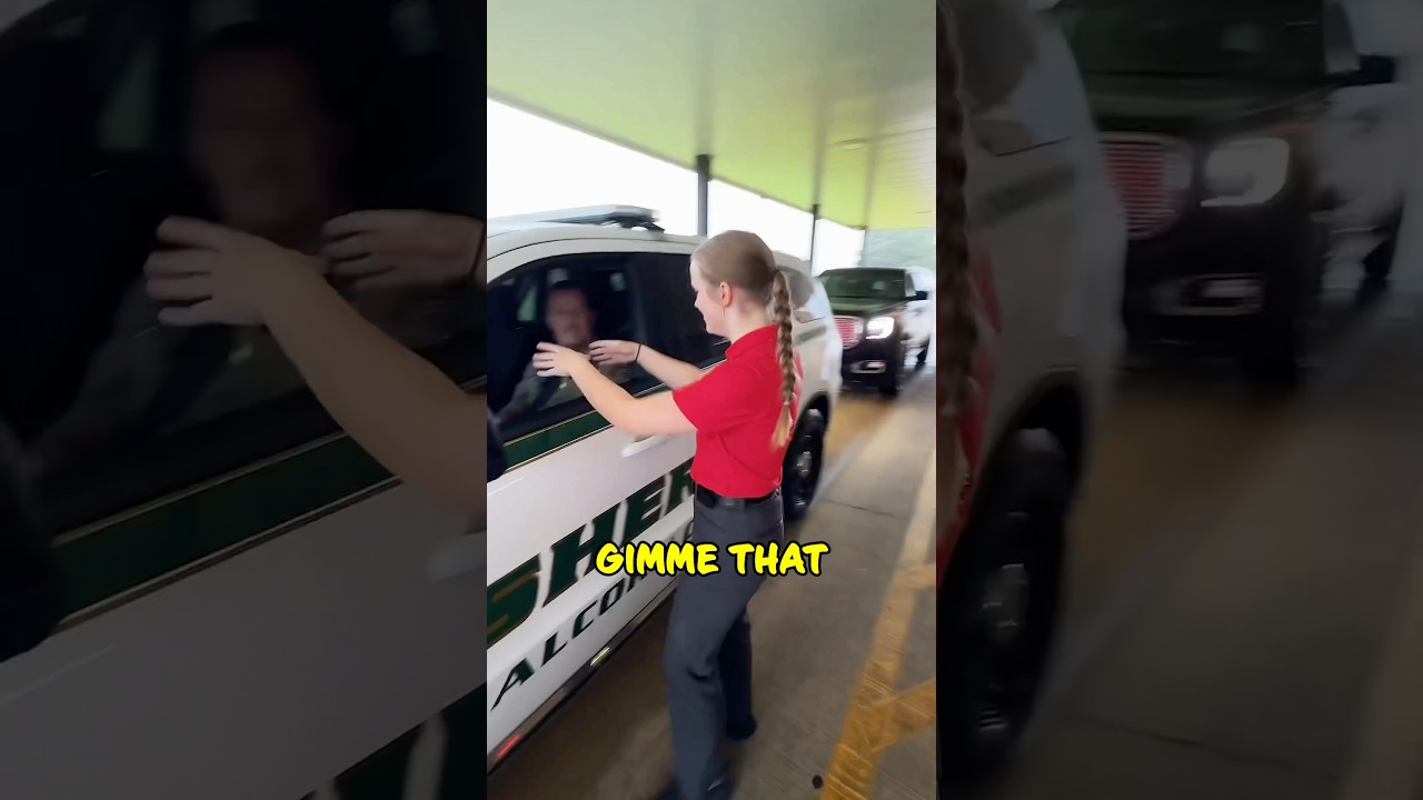 Sheriff Didn&rsquo;t Expect This Kind of Service at Chick-fil-A! 😂 #shorts
