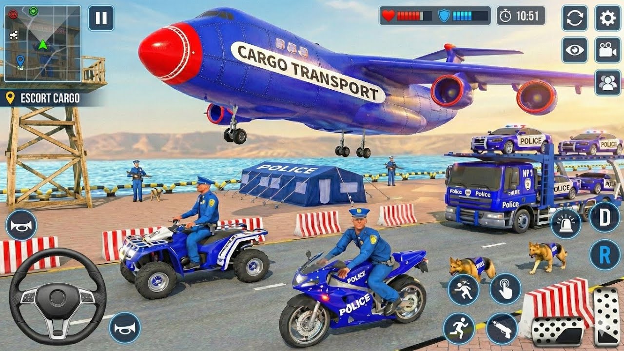US Police Cargo Transport Simulator 3D Android Game Gameplay 