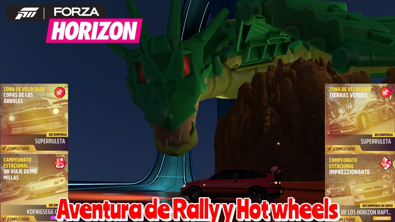 FH5 Aventura de Rally y Hot Wheels , lista de temporada forza horizon 5