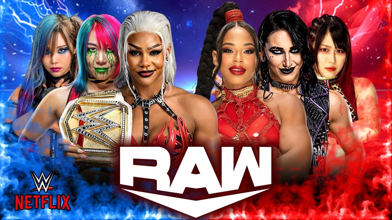WWE RAW Jade Cargill Asuka & Kairi Sane vs Bianca Belair Rhea Ripley & Iyo Sky Full Match 06-Feb-26