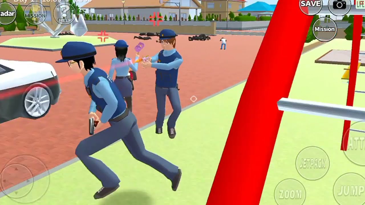 Police vs Yuzaka Boss 😱 Brutal Fight in Sakura School Simulator!