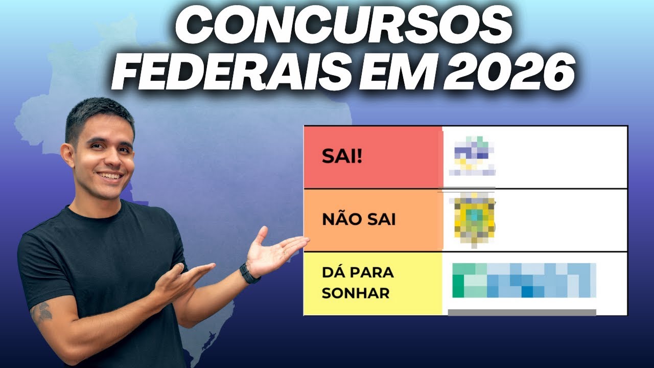 Concursos FEDERAIS em 2026: sai, não sai ou dá para sonhar? TIERLIST CONCURSEIRA!