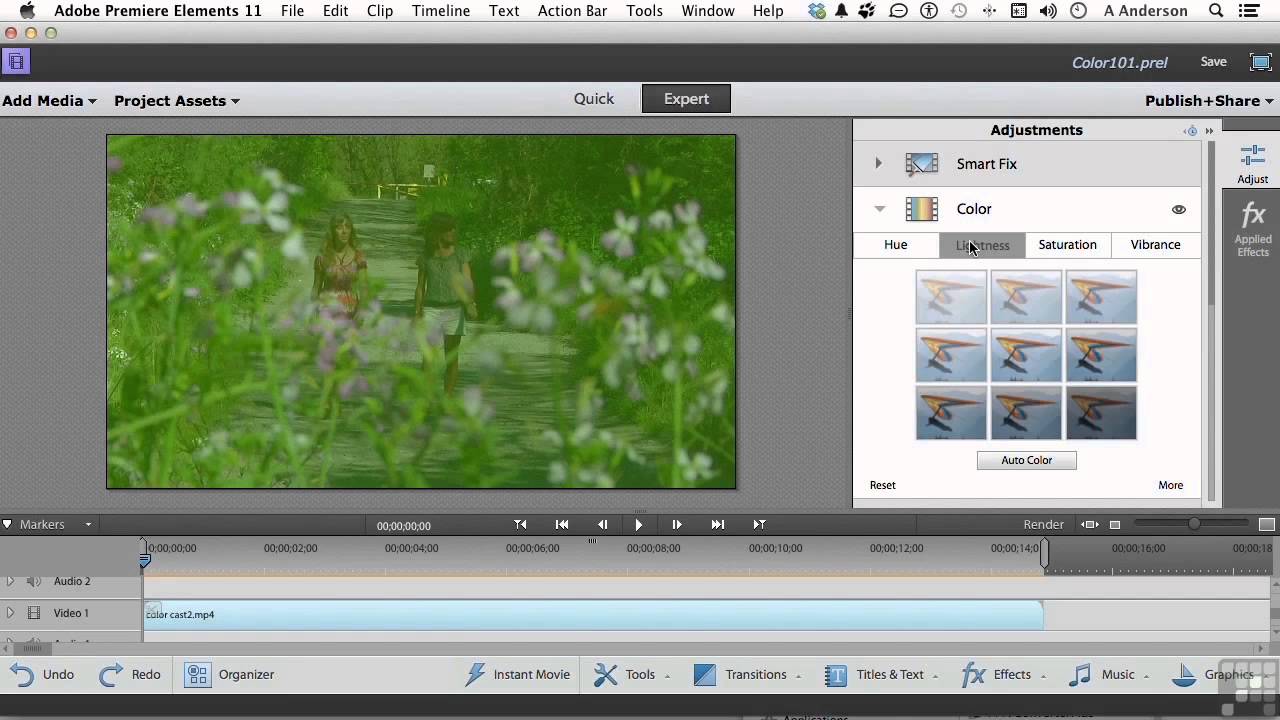 Adobe Premiere Elements 11 Tutorial | Working With Auto And Color Presets