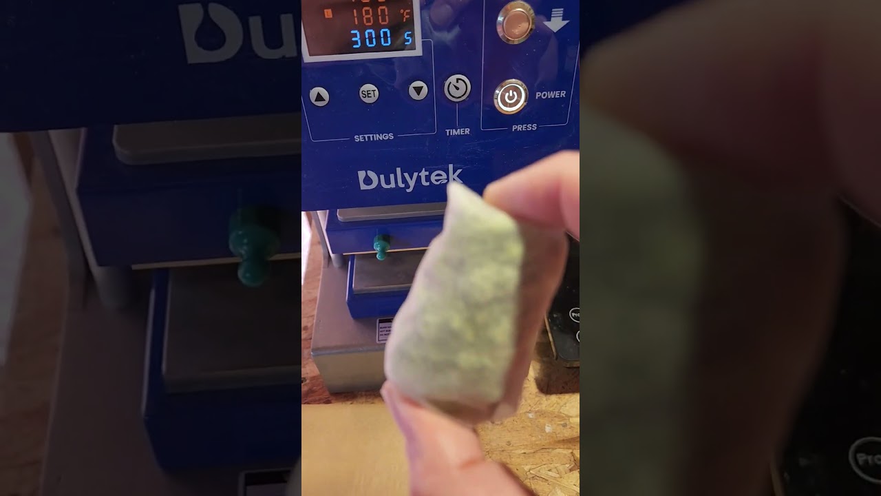 Making THCa Rosin with the Dulytek DW8000 hybrid press.