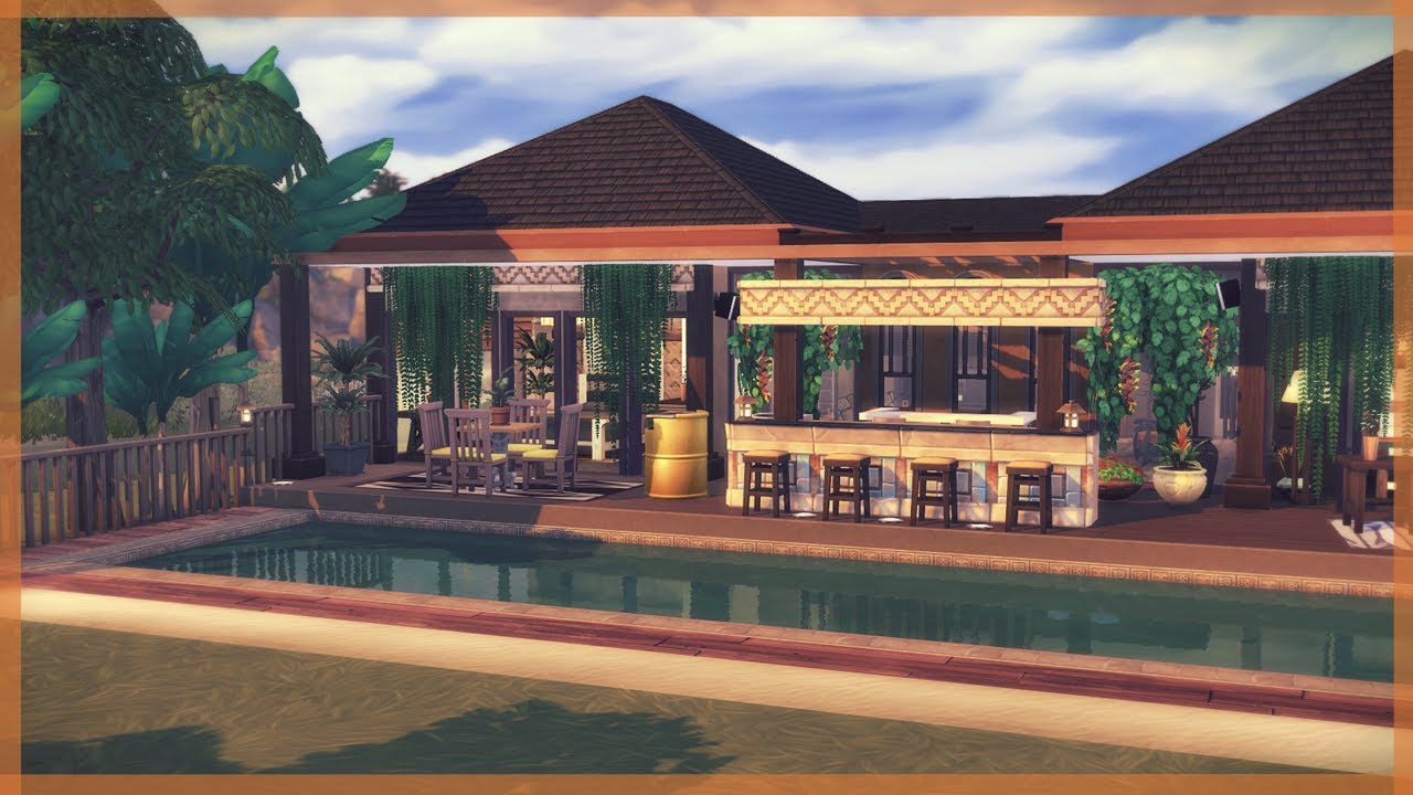 The Sims 4 House Build | Base Game + Jungle Adventure | Caribbean Villa