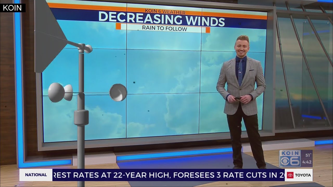 Decreasing wind and rain on the way to PNW